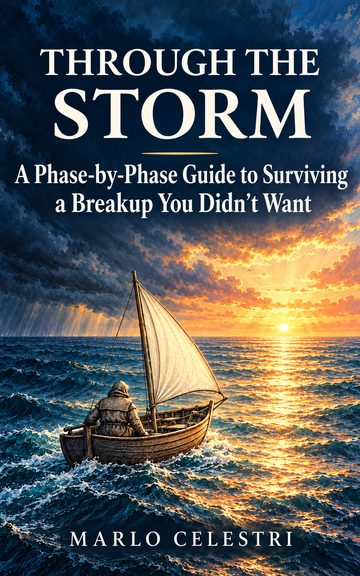 Cover of Through the Storm by Marlo Celestri: a small sailboat on a stormy sea